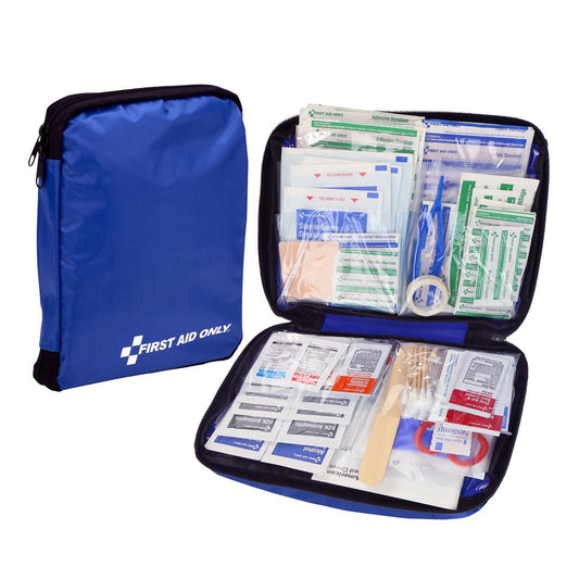 299 Piece All-Purpose Emergency First Aid Kit for Home, Office, Car, Apartment, Dorm, and Camping, Travel-Friendly Compact Pouch Fits in Backpacks, Suitcases, Cabinets, and Drawers