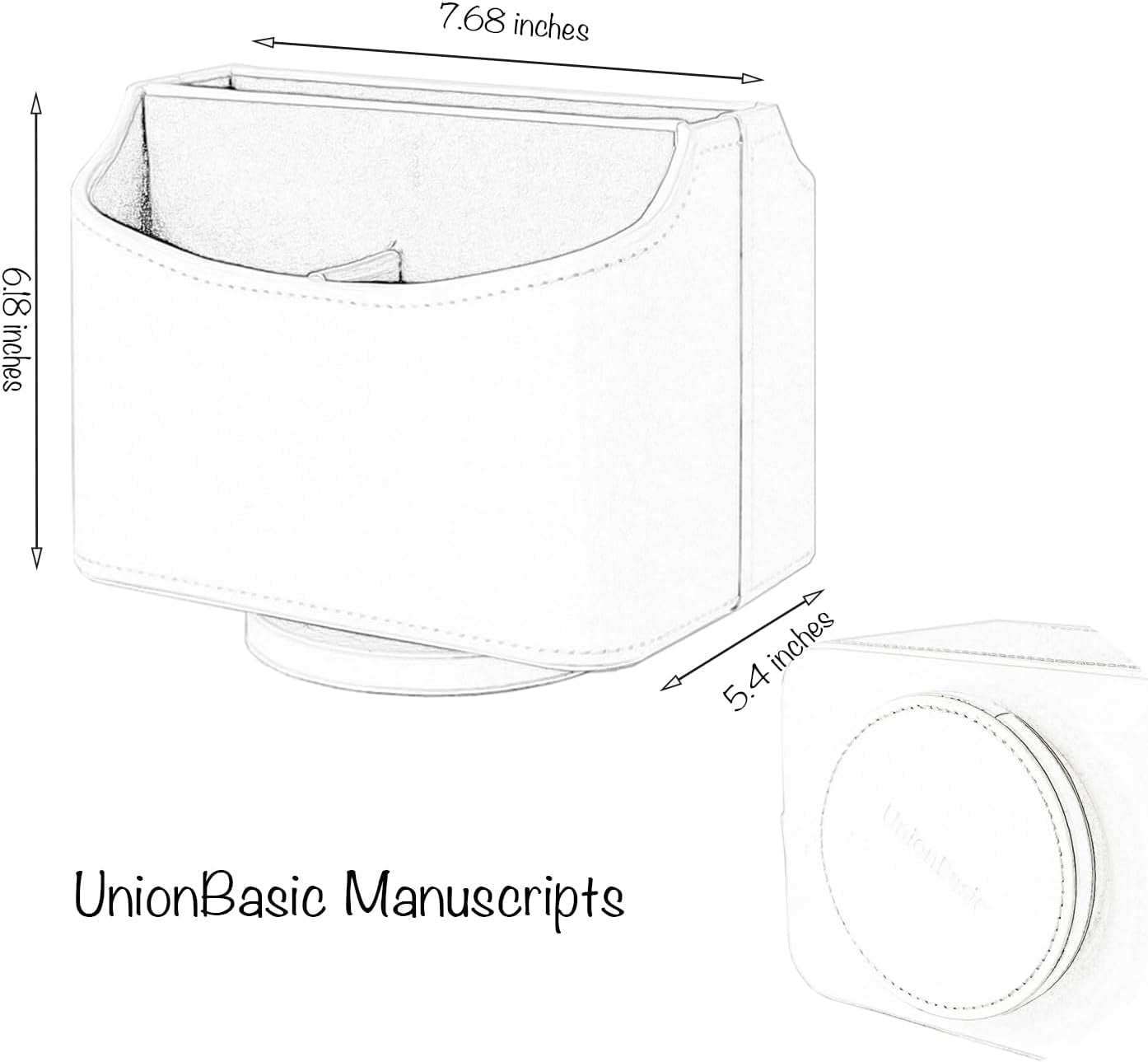 Rotating Desk Organizer, 360 Degree Desk Spinning Caddy, Desktop TV Guide/Mail/Media/Remote Controller Holder Organizer, Grey Linen Texture