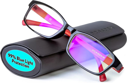 Blue Light Reading Glasses for Men and Women, Anti-Glare for Computer Use with Clear Lens 0.5 Diopters