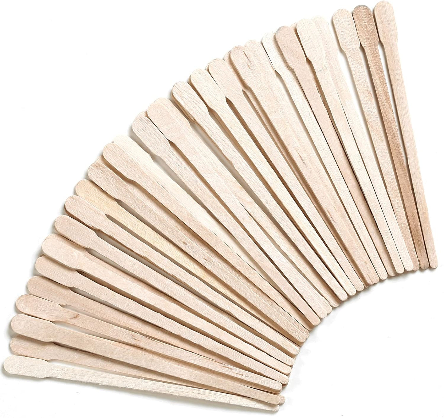 4 Style Assorted Wax Applicators - 300 Pcs Wooden Spatulas for Body, Legs, Face, Eyebrow Hair Removal or Wood Crafts