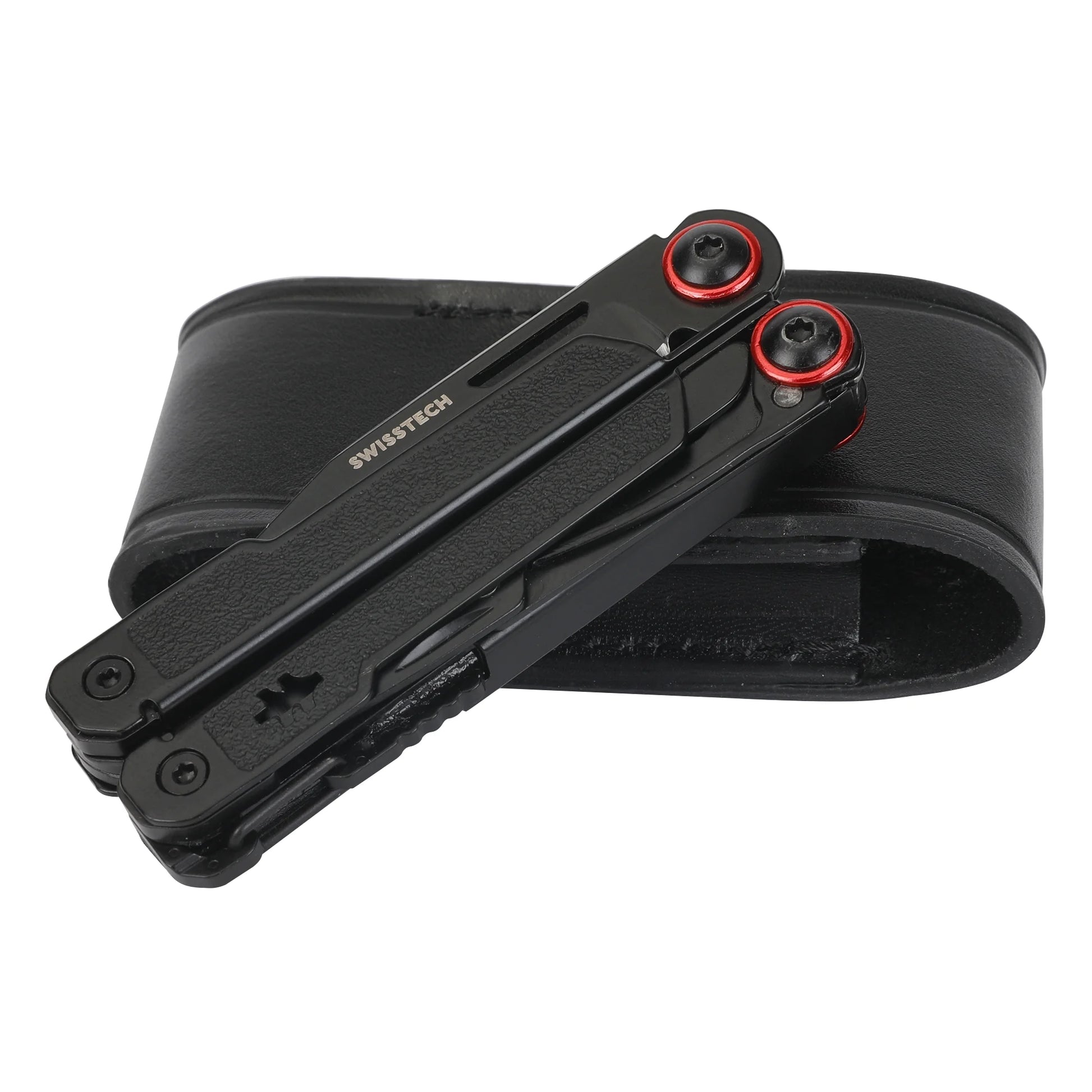 Uberall 11-In-1 Folding Mini Multi-Tool Ultra Compact with Leather Sheath, Multi-Function