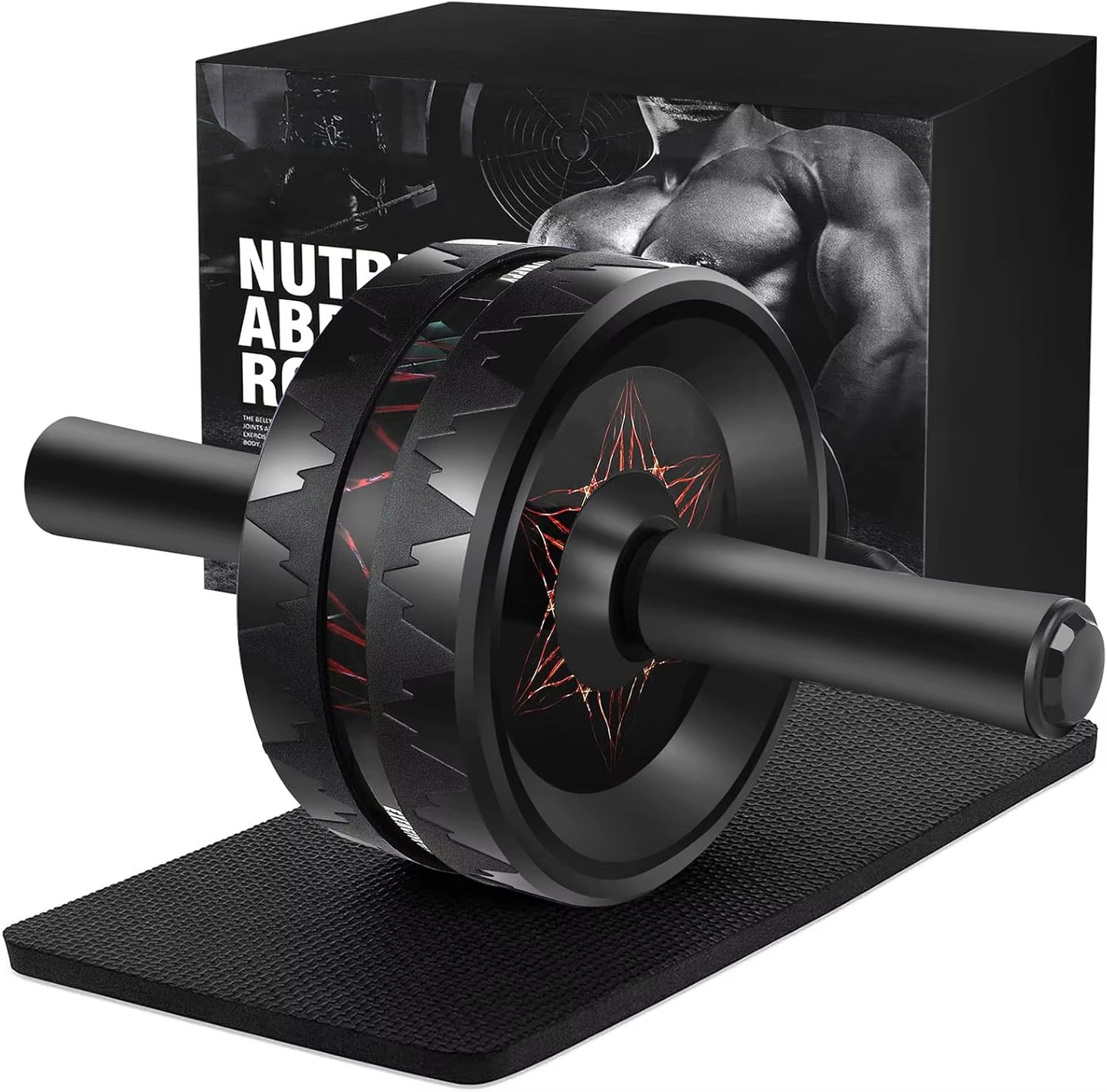 AB Roller Wheel Ab Roller for Abdominal Workout and Core Strength Training Portable Ab Wheel Roller Exercise for Men Women Fitne