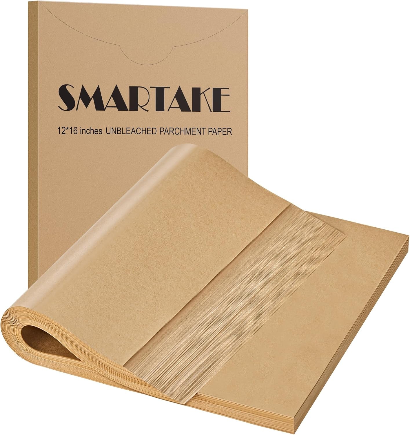 400 Pcs Parchment Paper Baking Sheets, 12X16 Inches Non-Stick Precut Baking Parchment, for Baking Grilling Air Fryer Steaming Bread Cup Cake Cookie and More (Unbleached)