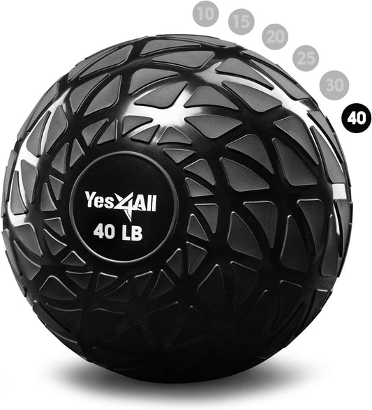 Slam Balls, 10-40Lb Weighted Ball Weight, Durable PVC Sand Filled Workout Dynamic Slam Ball for Core Strengthen