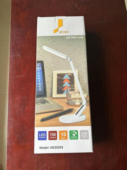Desk Lamp, for Eye Care, Dimmable Table Lamp with 5 Colour Modes, 72 Leds with USB Charging Port, Touch Control and Memory Function, Office Lamp