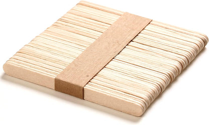 4 Style Assorted Wax Applicators - 300 Pcs Wooden Spatulas for Body, Legs, Face, Eyebrow Hair Removal or Wood Crafts