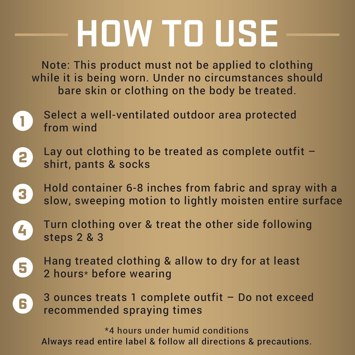 Permethrin Clothing & Gear Insect lent, Use on Outdoor Gear, Tents and Sleeping Bags, s Mosquitoes, Ticks, Mites, (Aerosol Spray), 6.5 Fl Oz (Pack of 6)