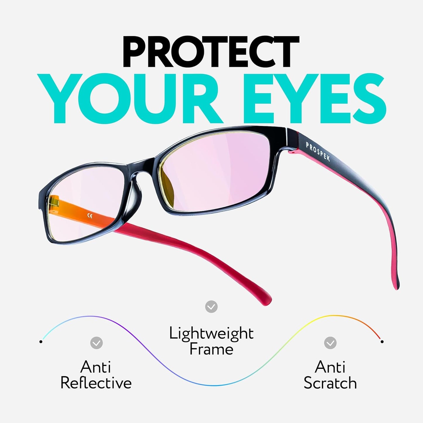 Blue Light Reading Glasses for Men and Women, Anti-Glare for Computer Use with Clear Lens 0.5 Diopters