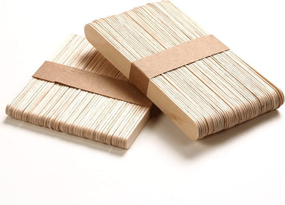 4 Style Assorted Wax Applicators - 300 Pcs Wooden Spatulas for Body, Legs, Face, Eyebrow Hair Removal or Wood Crafts