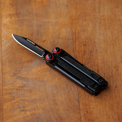 Uberall 11-In-1 Folding Mini Multi-Tool Ultra Compact with Leather Sheath, Multi-Function