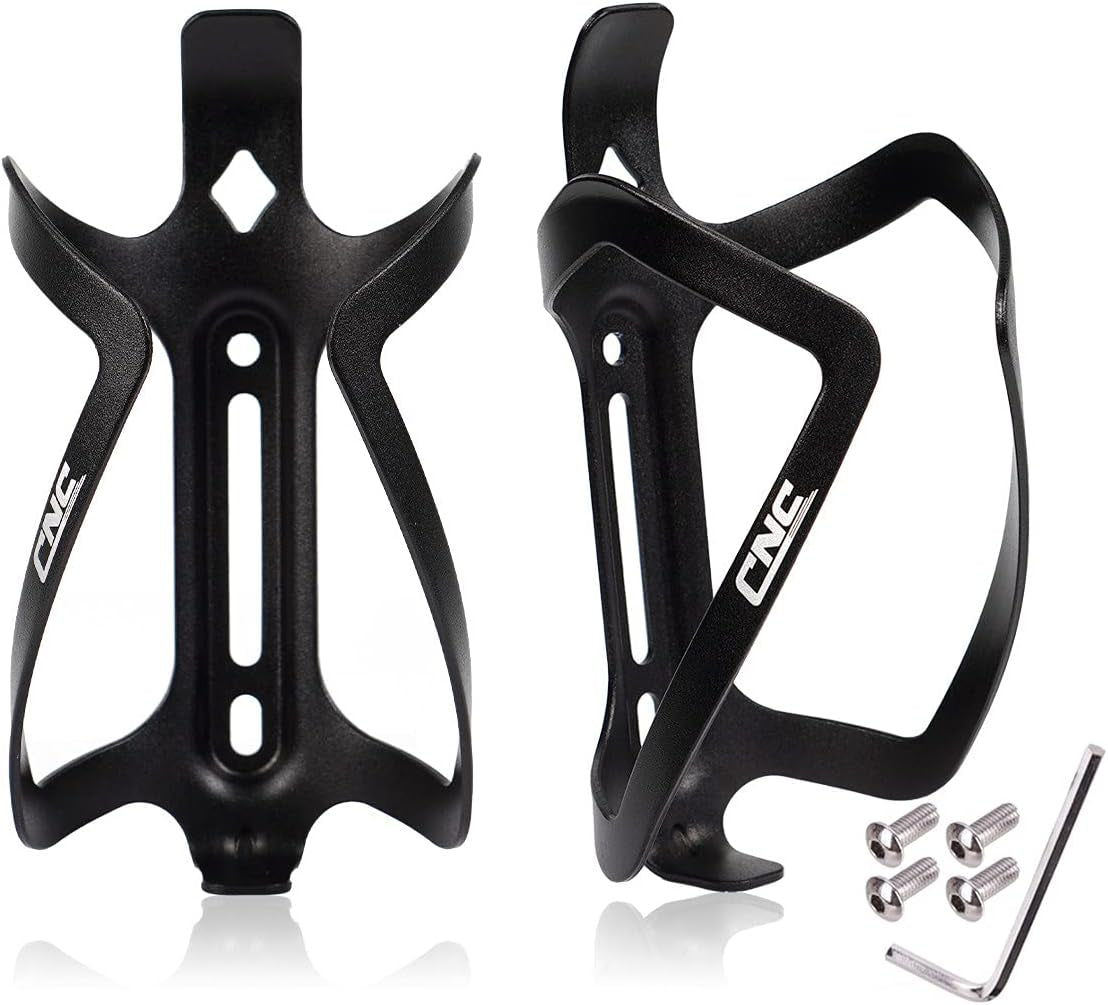 Bike Water Bottle Holder, 2-Pack Bike Water Bottle Cage for Road Bike/Mountain Bike，Black