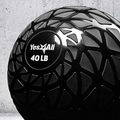 Slam Balls, 10-40Lb Weighted Ball Weight, Durable PVC Sand Filled Workout Dynamic Slam Ball for Core Strengthen