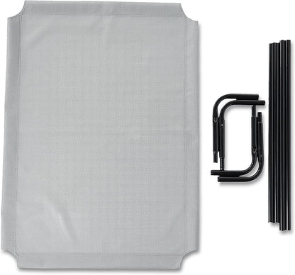 Cooling Breathable Elevated Dog Bed with Metal Frame for Large Dogs, 51 X 31 X 8 Inch, Grey