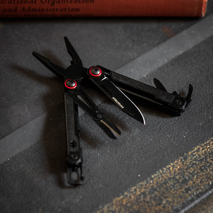 Uberall 11-In-1 Folding Mini Multi-Tool Ultra Compact with Leather Sheath, Multi-Function