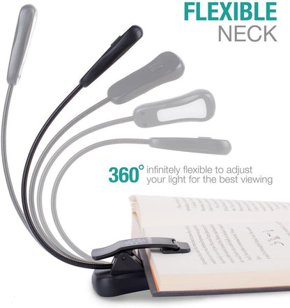 /Luminolite Rechargeable Book Light, Reading Lights for Books in Bed, 3 Colortemperature × 3 Brightness, up to 70 Hours Lighting, Great for Readers, Travel (Black)