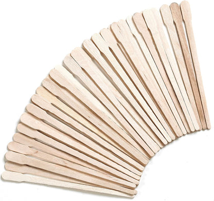 4 Style Assorted Wax Applicators - 300 Pcs Wooden Spatulas for Body, Legs, Face, Eyebrow Hair Removal or Wood Crafts