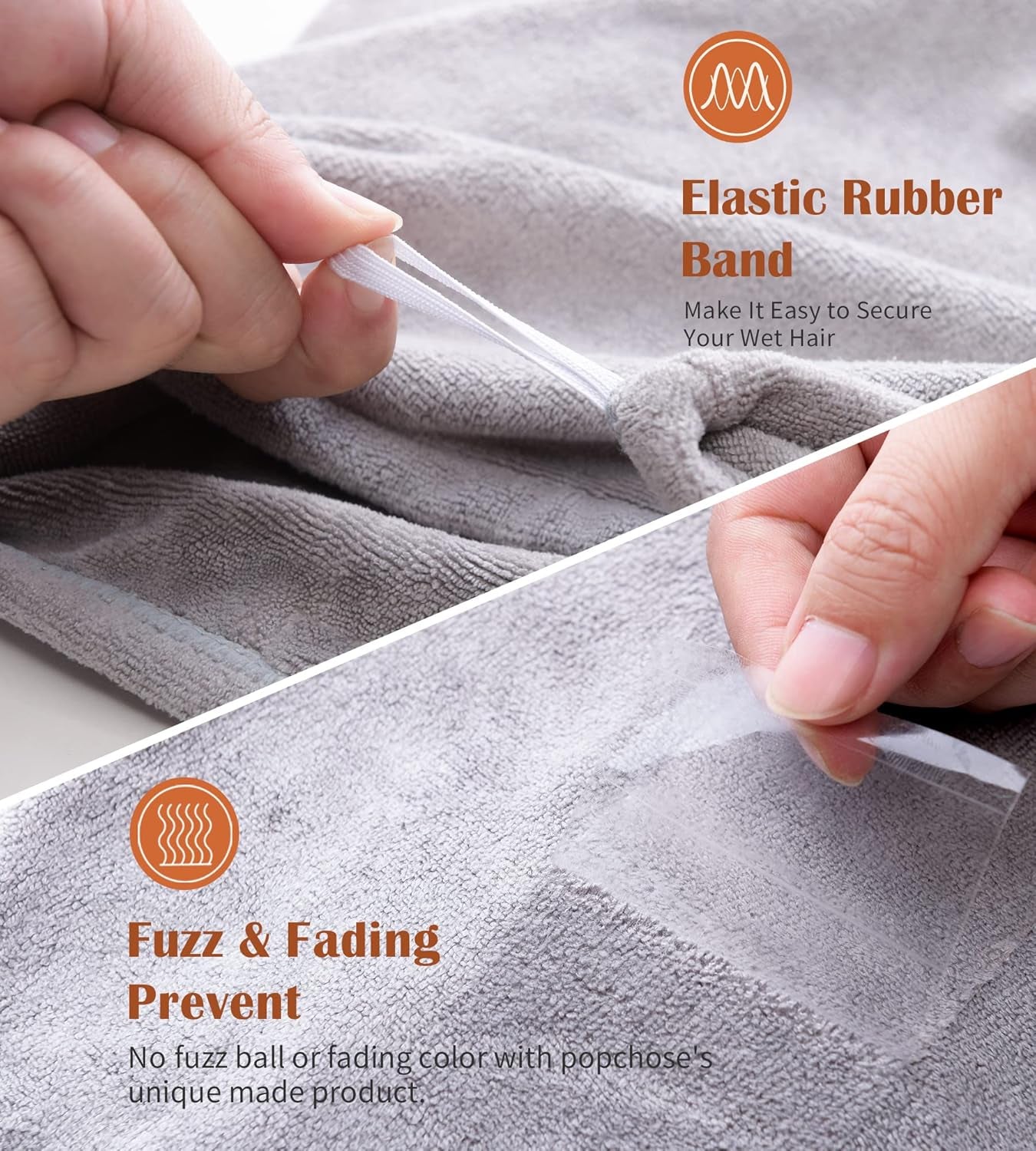 Microfiber Hair Towel Wrap, 3 Pack Fast Drying Hair Turban, Stocking Stuffers for Women, Soft Ultra Absorbent, No Frizz Hair Wrap Towels for Women Wet Hair, Curly, Longer, Thicker Hair