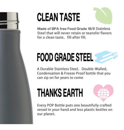 Vacuum Stainless Steel Water Bottles – 12 Pack