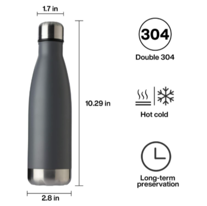 Vacuum Stainless Steel Water Bottles – 12 Pack