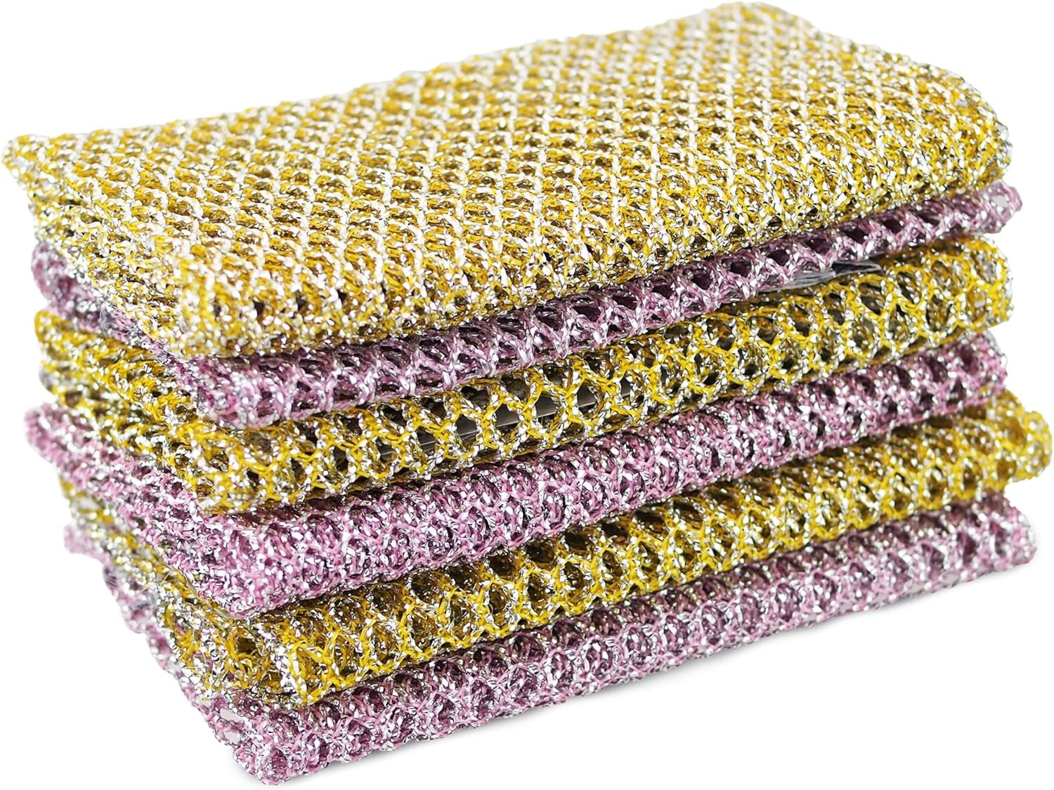 Heavy Duty Non-Scratch Dish Scrubbers for Cleaning Dishes & Pots (6Pcs) - Replace Kitchen Sponges for Dishwashing with Our Scouring Pads - Try Our Alternative Dish Washing Scrub