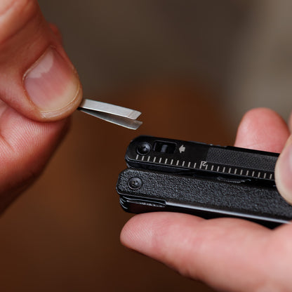Uberall 11-In-1 Folding Mini Multi-Tool Ultra Compact with Leather Sheath, Multi-Function