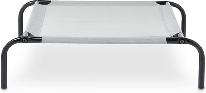 Cooling Breathable Elevated Dog Bed with Metal Frame for Large Dogs, 51 X 31 X 8 Inch, Grey