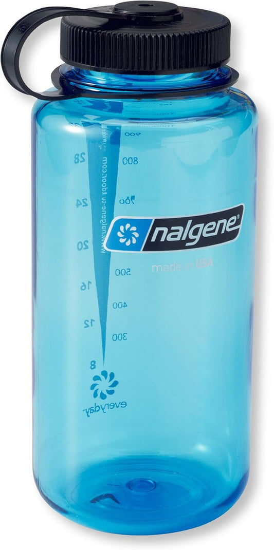 Wide Mouth Water Bottle, Blue, 32 Oz