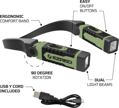 ANYWEAR Rechargeable Neck Light for Hands-Free Lighting, Soft Green