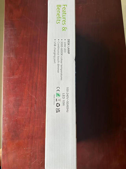 Desk Lamp, for Eye Care, Dimmable Table Lamp with 5 Colour Modes, 72 Leds with USB Charging Port, Touch Control and Memory Function, Office Lamp